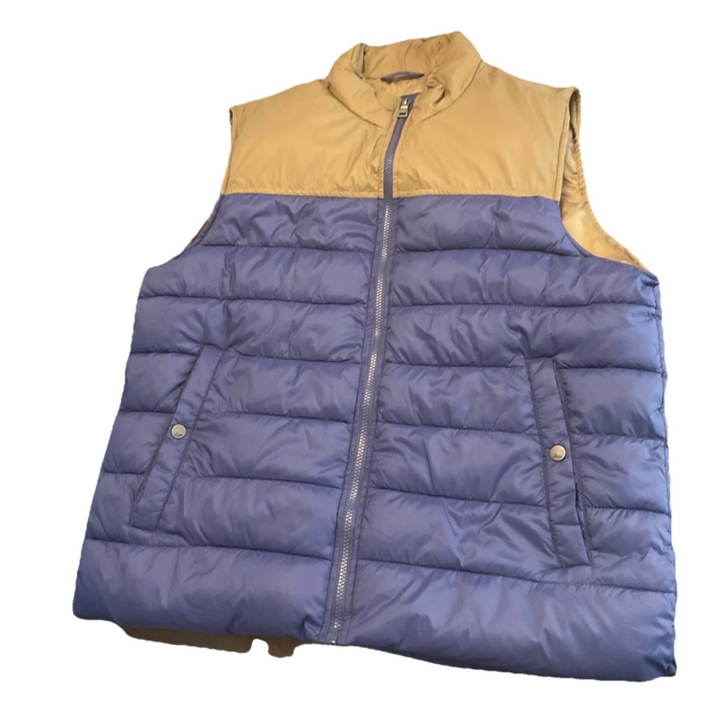 GH Bass & Co Puffer Vest blue and brown size M